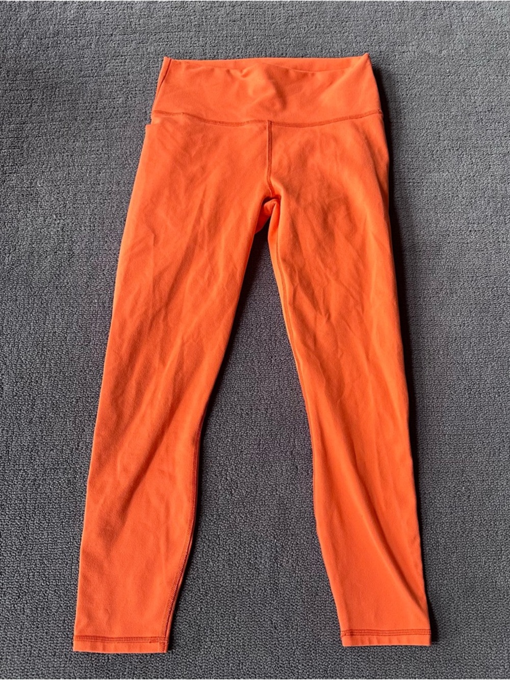 Fabletics Orange High-Waist Active LeggingsAnkle Length Size Small